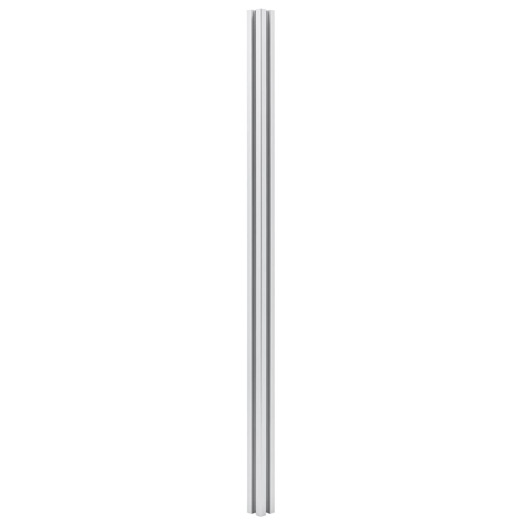 Zaunpfosten 3 Stk. Dunkelgrau 185 cm Aluminium
