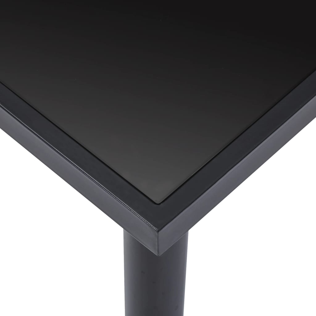 Esstisch Schwarz 120 x 60 x 75 cm Hartglas