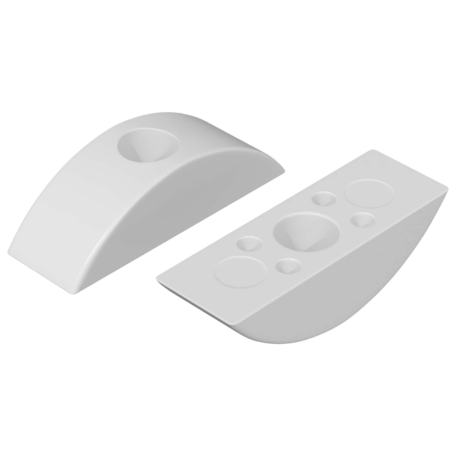 Halbmond-Unterlegscheibe 2 pcs Weiß M6 Polypropylen