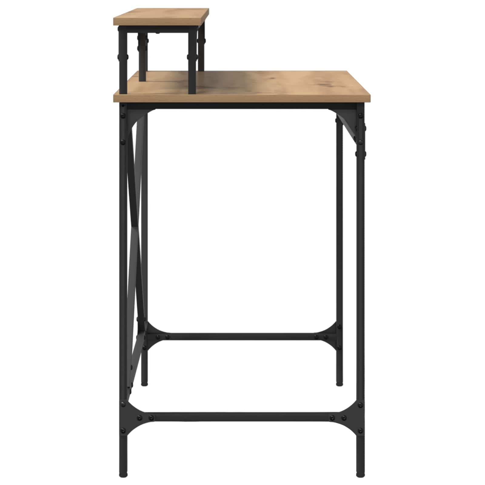 Schreibtisch Sonoma-Eiche 100x50x90 cm Holzwerkstoff und Eisen