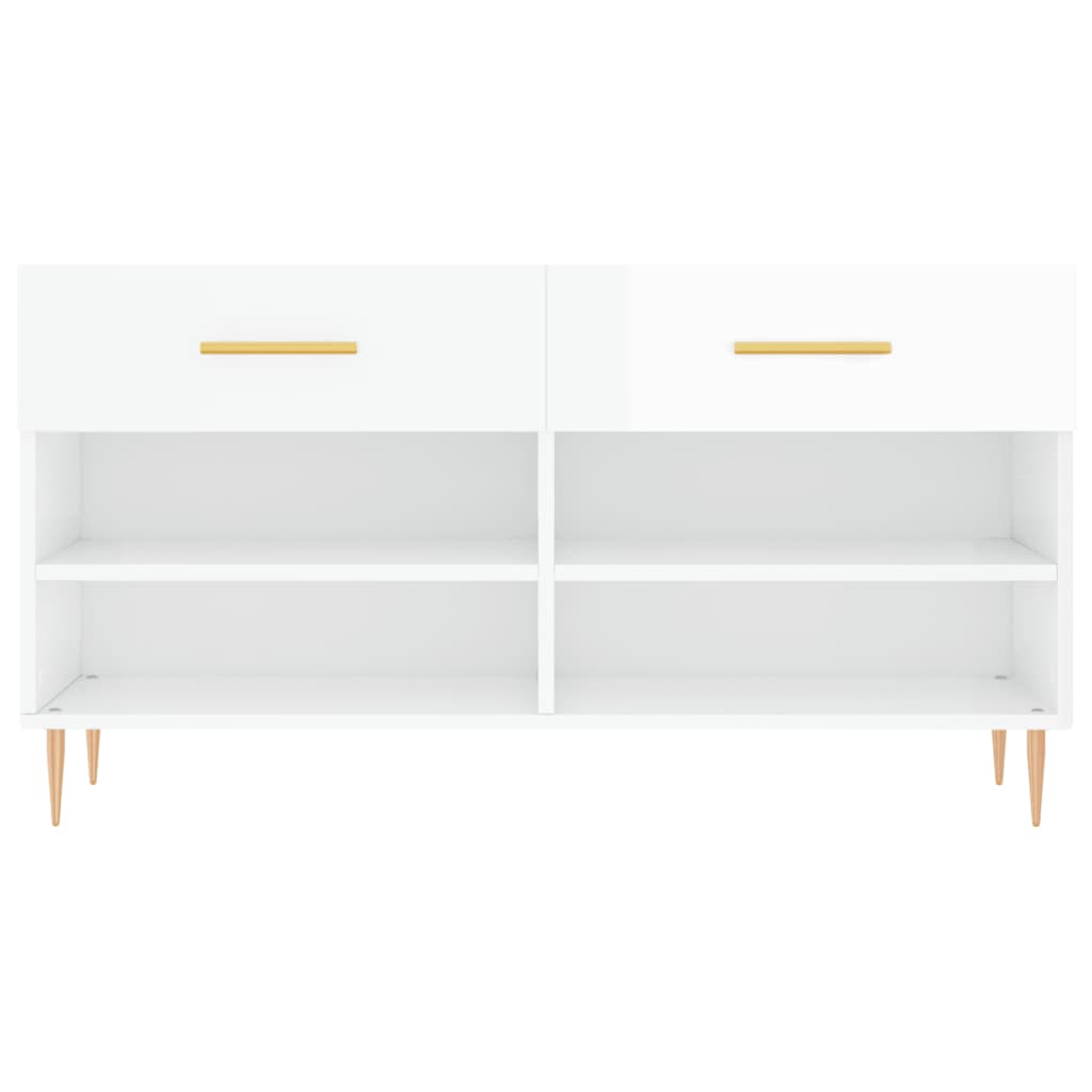 Schuhbank Weiß 102x35x55 cm Holzwerkstoff