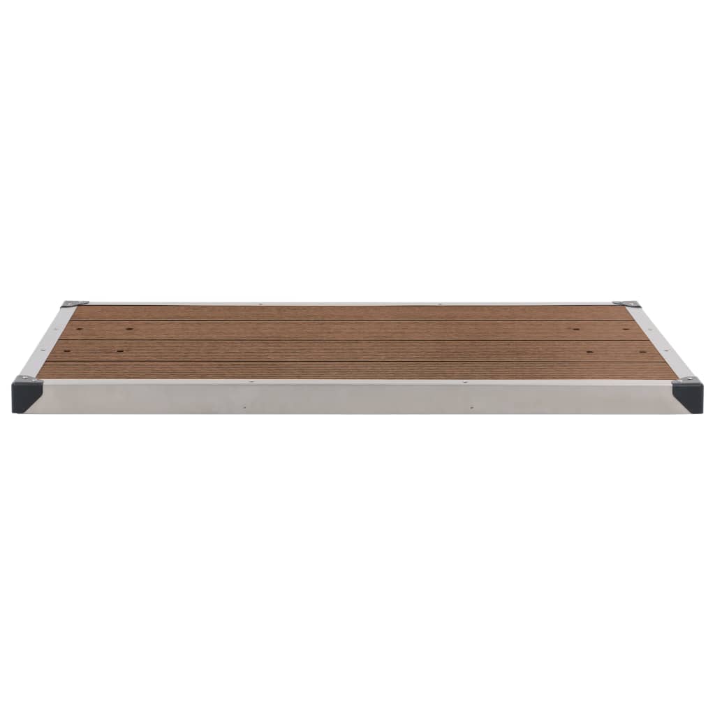 Gartendusche mit Grauer Bodenplatte 225 cm Edelstahl