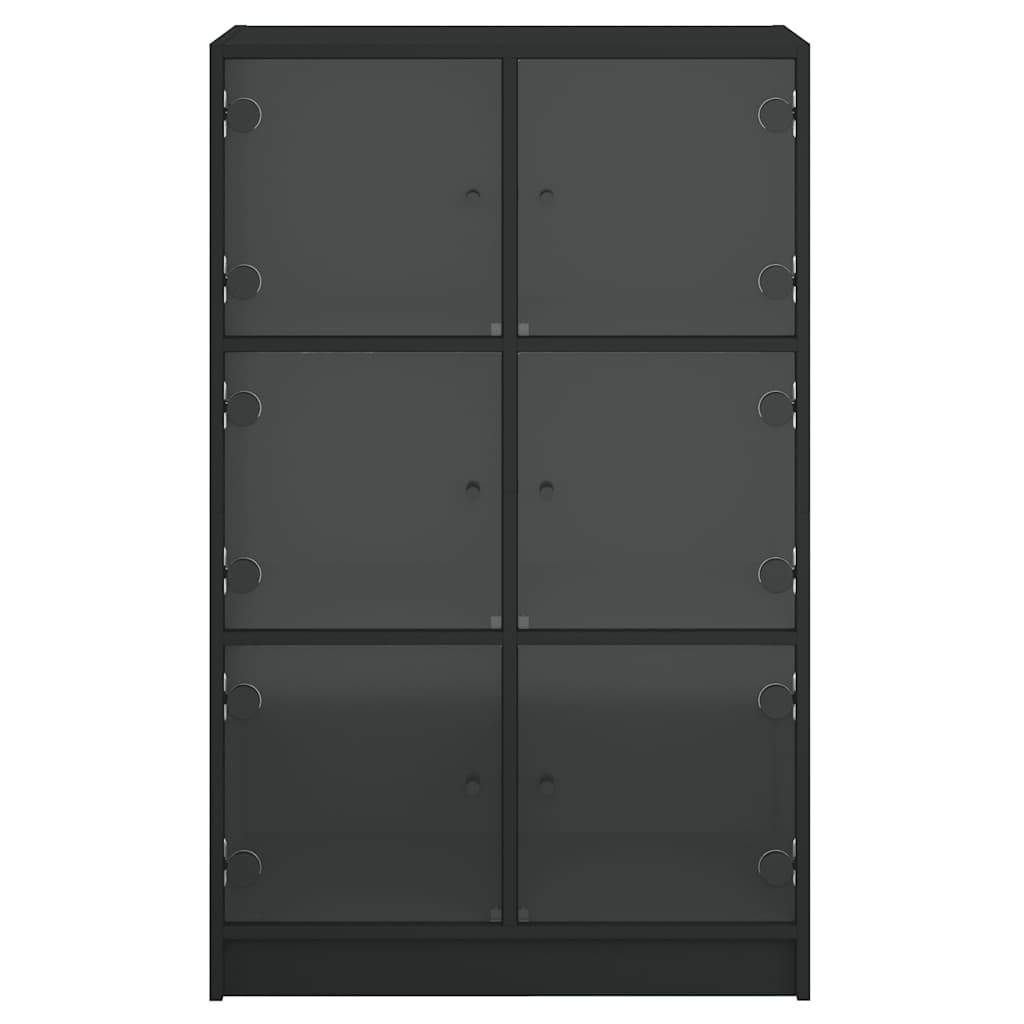 Bücherregal mit Türen Weiß 136x37x109 cm Holzwerkstoff