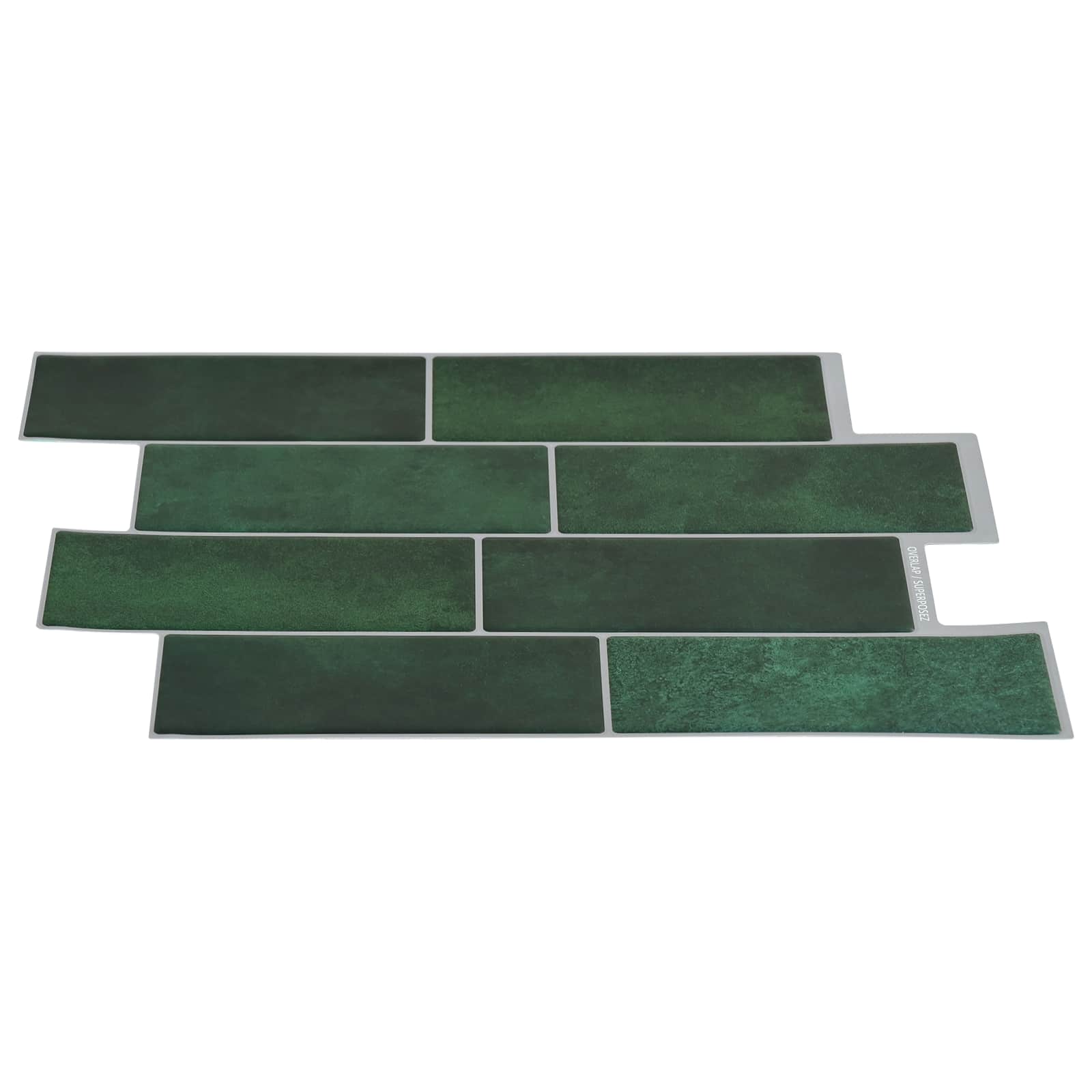 U-Bahn-Fliese 10 pcs Weiß Grau 29 x 21 cm Polyurethan und PET