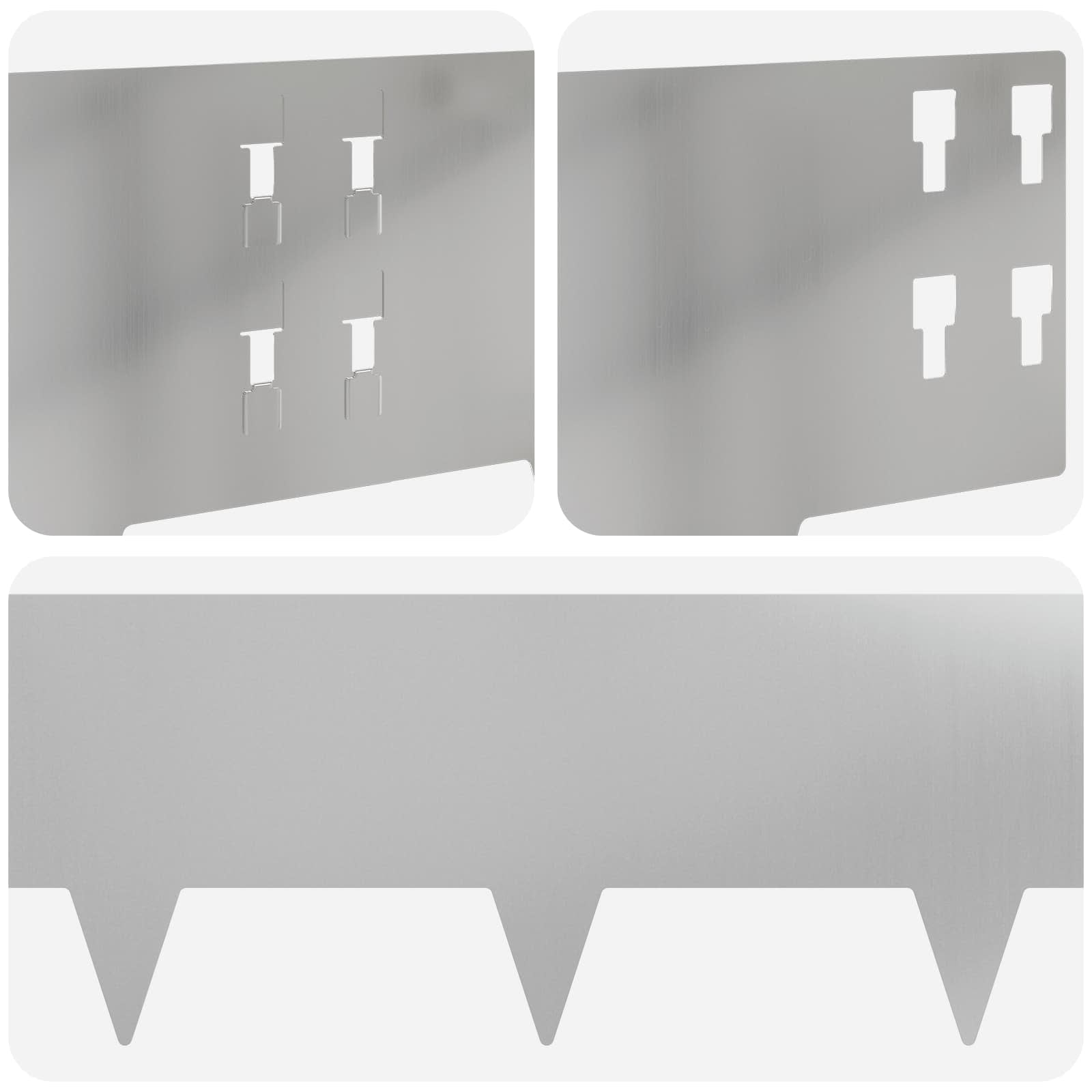 Raseneinfassung 10 pcs 100 x 12 cm Stahl Schwarz