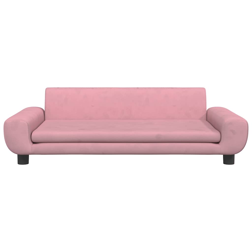 Kindersofa Blau 100x54x33 cm Samt