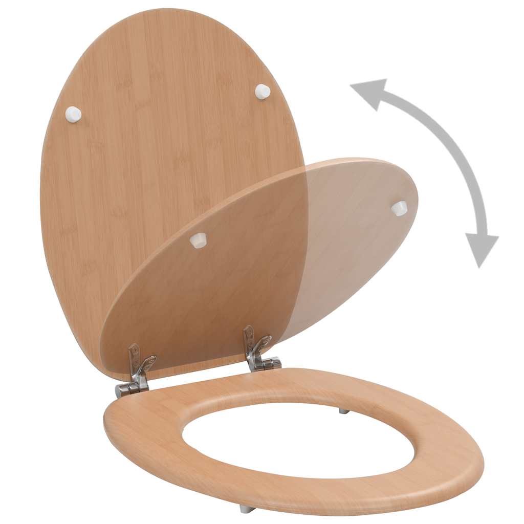 Toilettensitz MDF Deckel Schlichtes Design Weiß