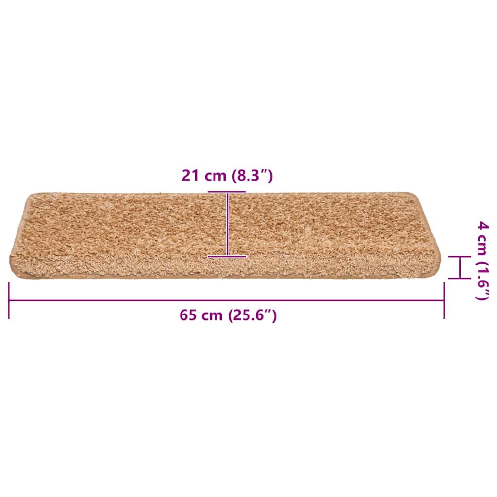 Stufenmatten 15 Stk. 65x21x4 cm Grau Rechteckiger Rand