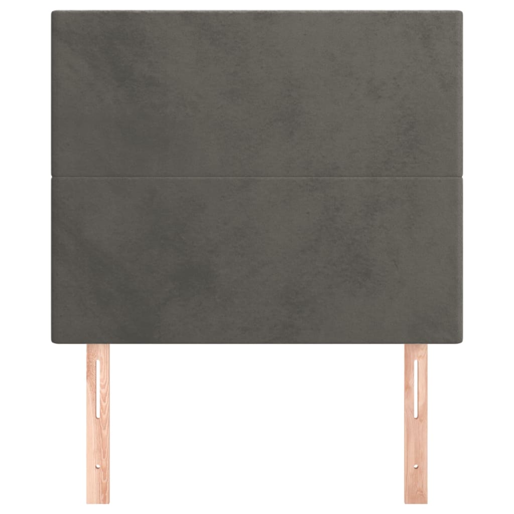 Kopfteil Hellgrau 80x5x118/128 cm Samt