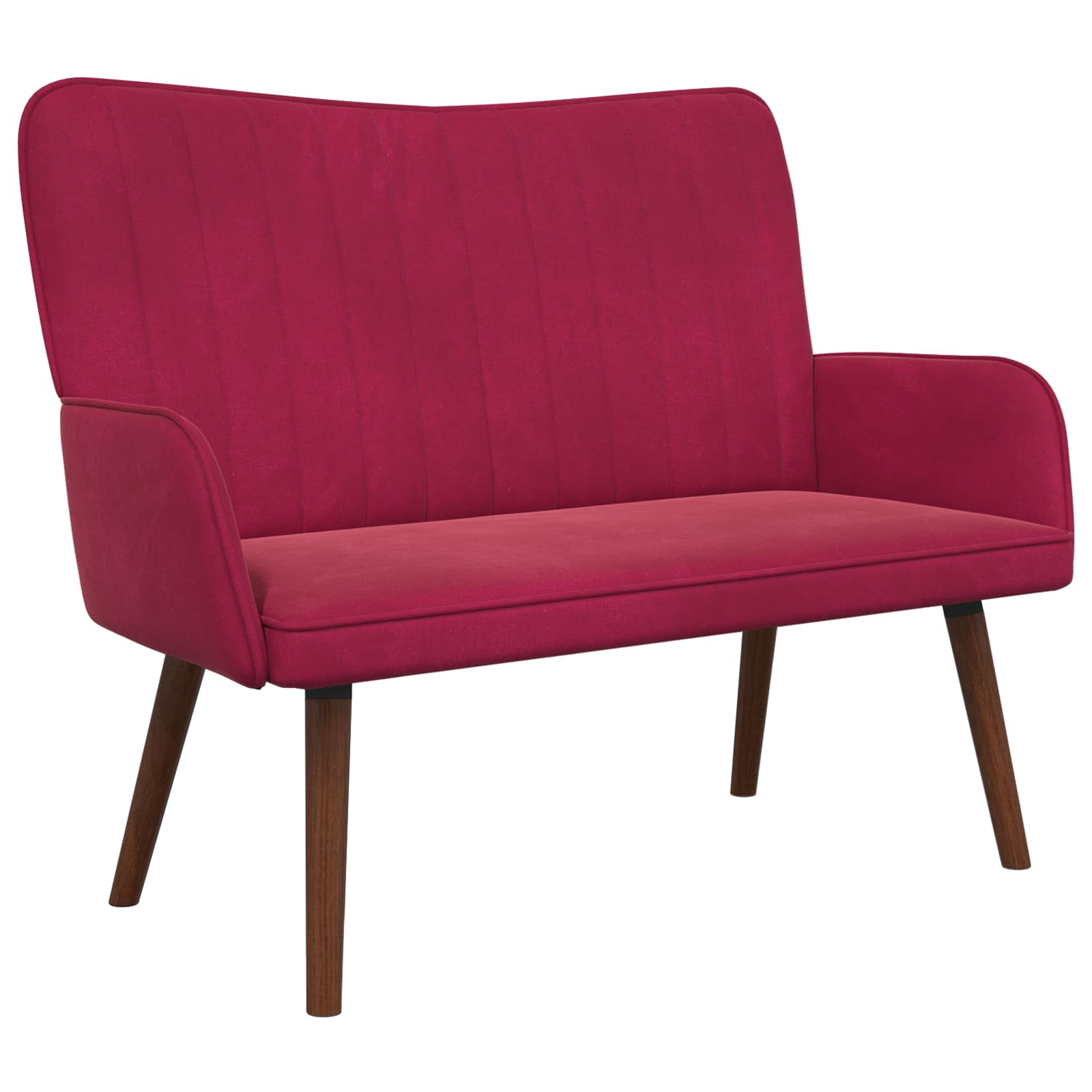 2-Sitzer Sofa Hellgrau 115 x 61 x 87 cm Samt (V)