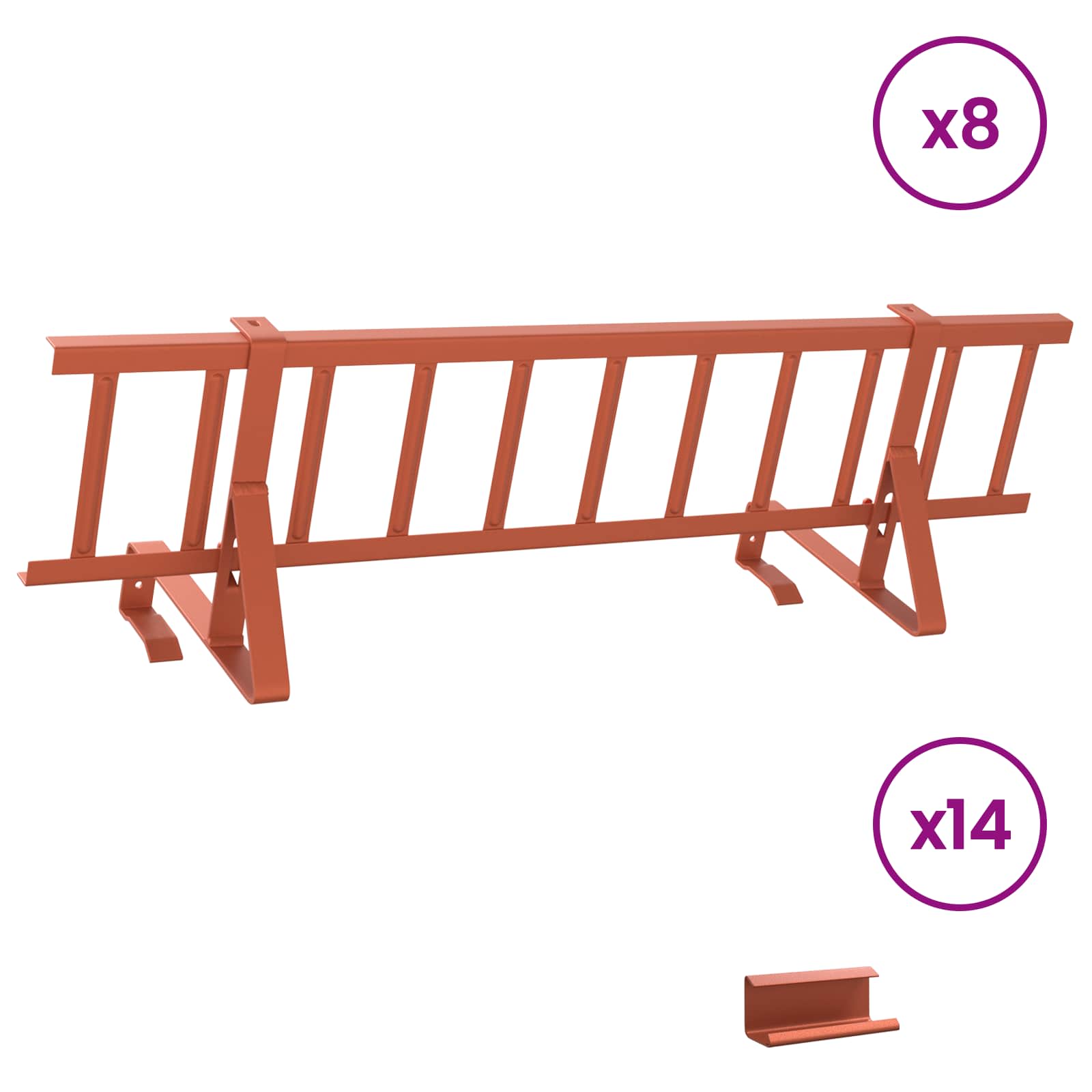 Dachschneeschild Anthrazit 100 x 29,5 x 34,5 cm Stahl