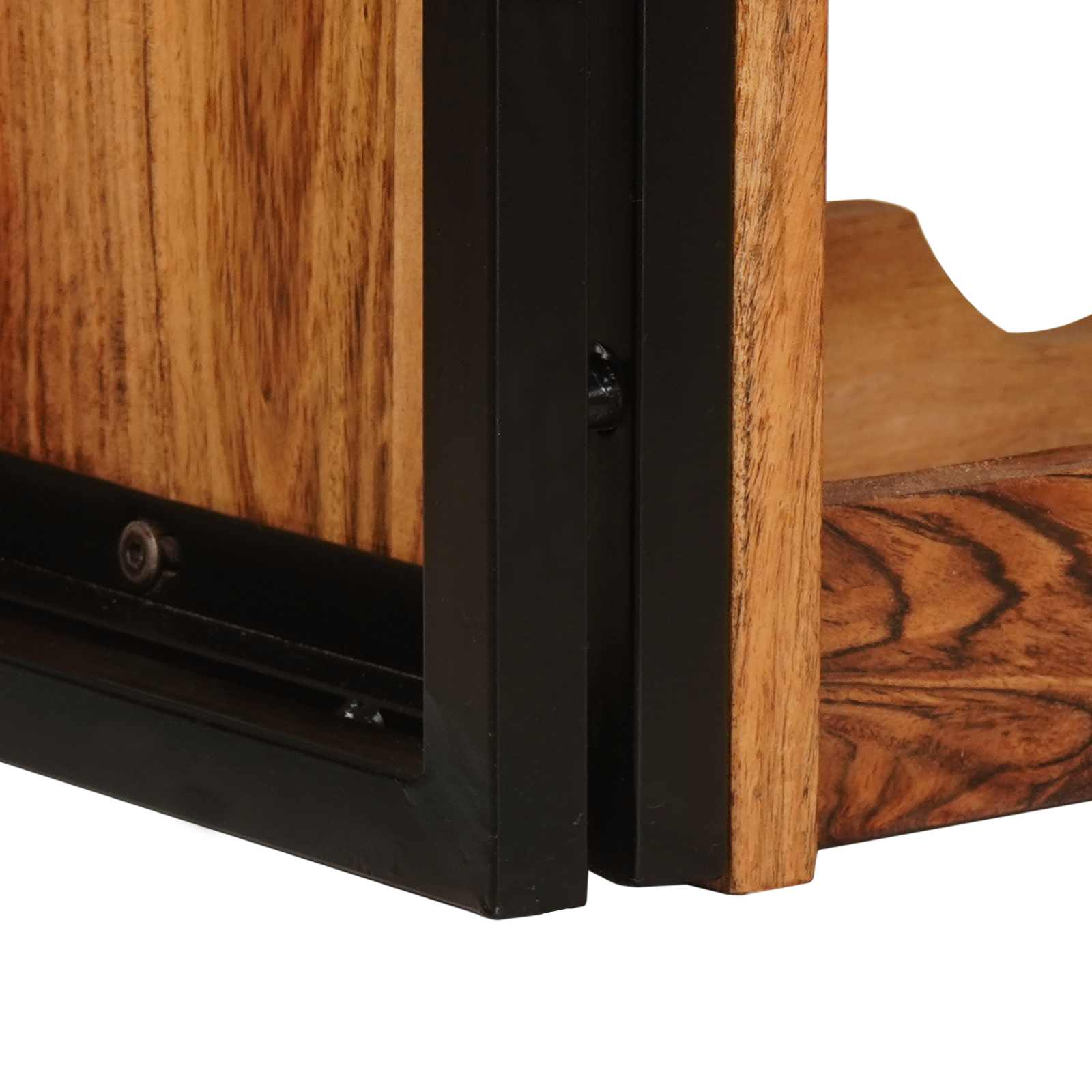 Weinregal Braun 60 x 45 x 33 cm Massives grobes Mangoholz