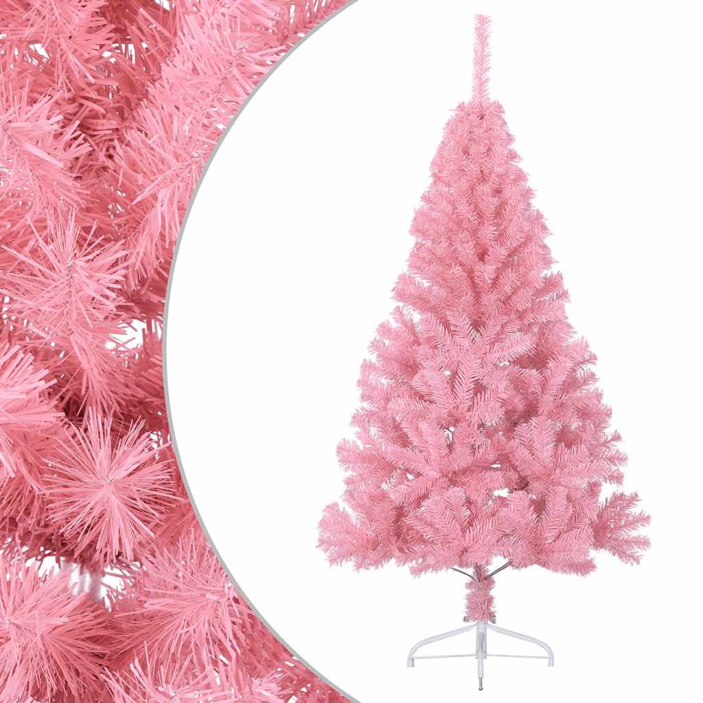 Künstlicher Halb-Weihnachtsbaum mit Ständer Grün 150 cm PVC