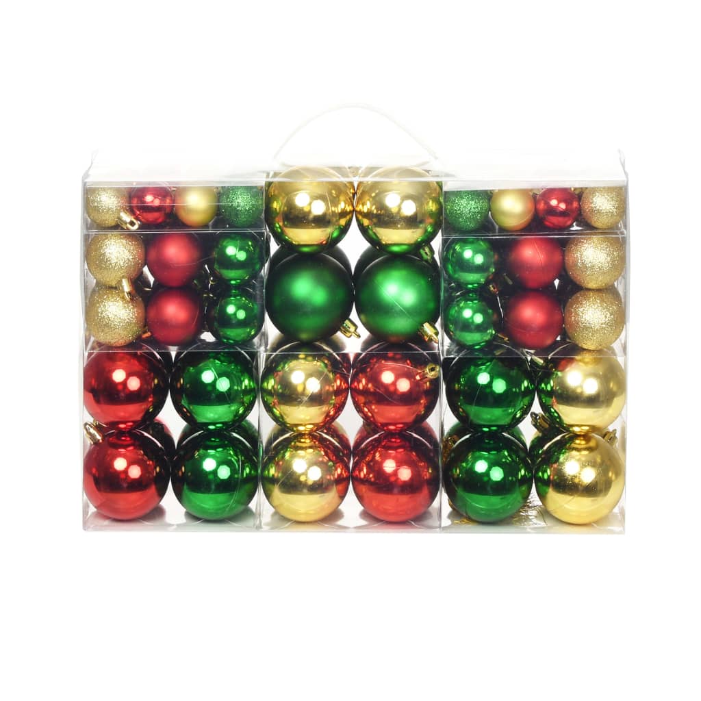 100-tlg. Weihnachtskugel-Set Weiß