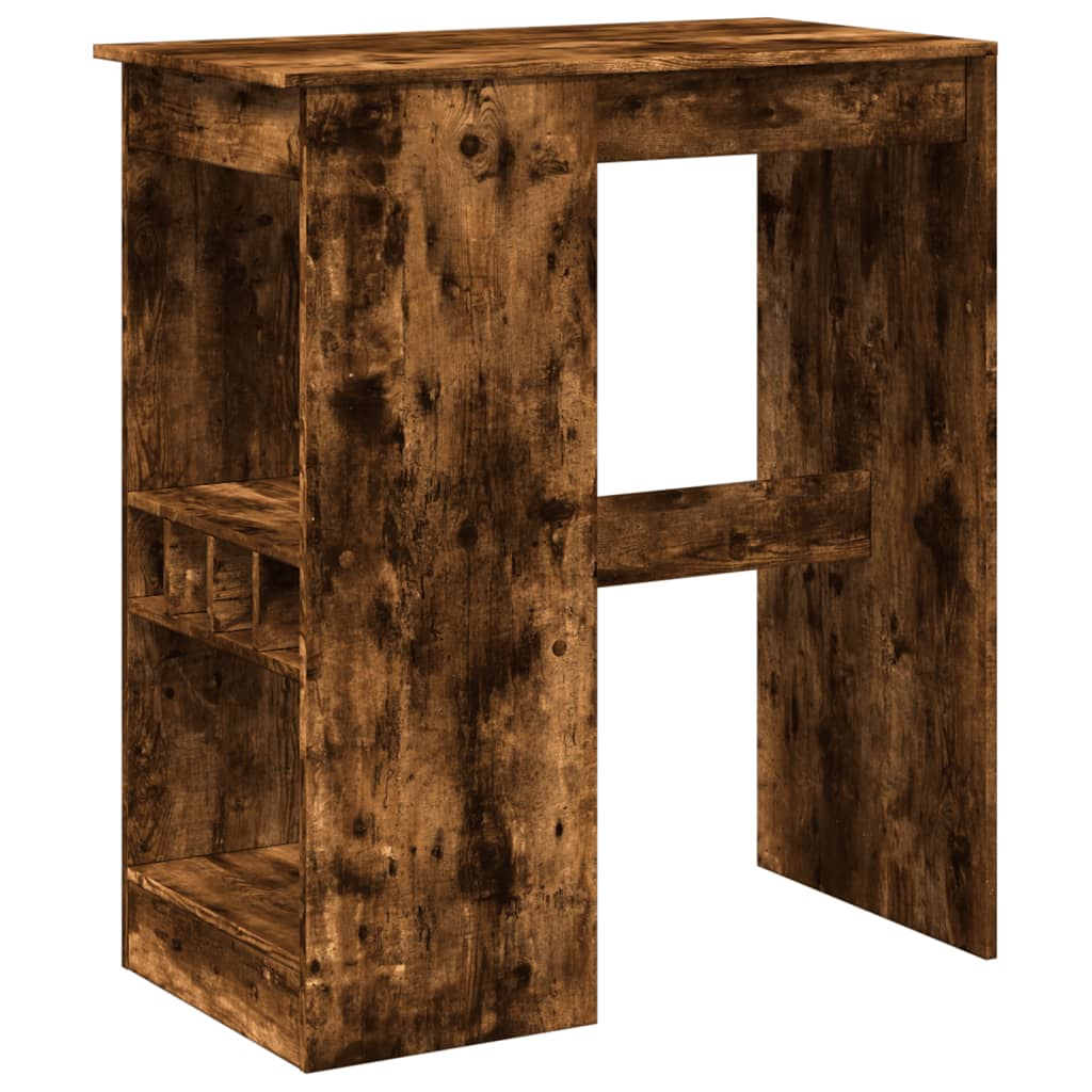 Bartisch mit Regal Schwarz Eichen-Optik 90 x 47,5 x 103,5 cm