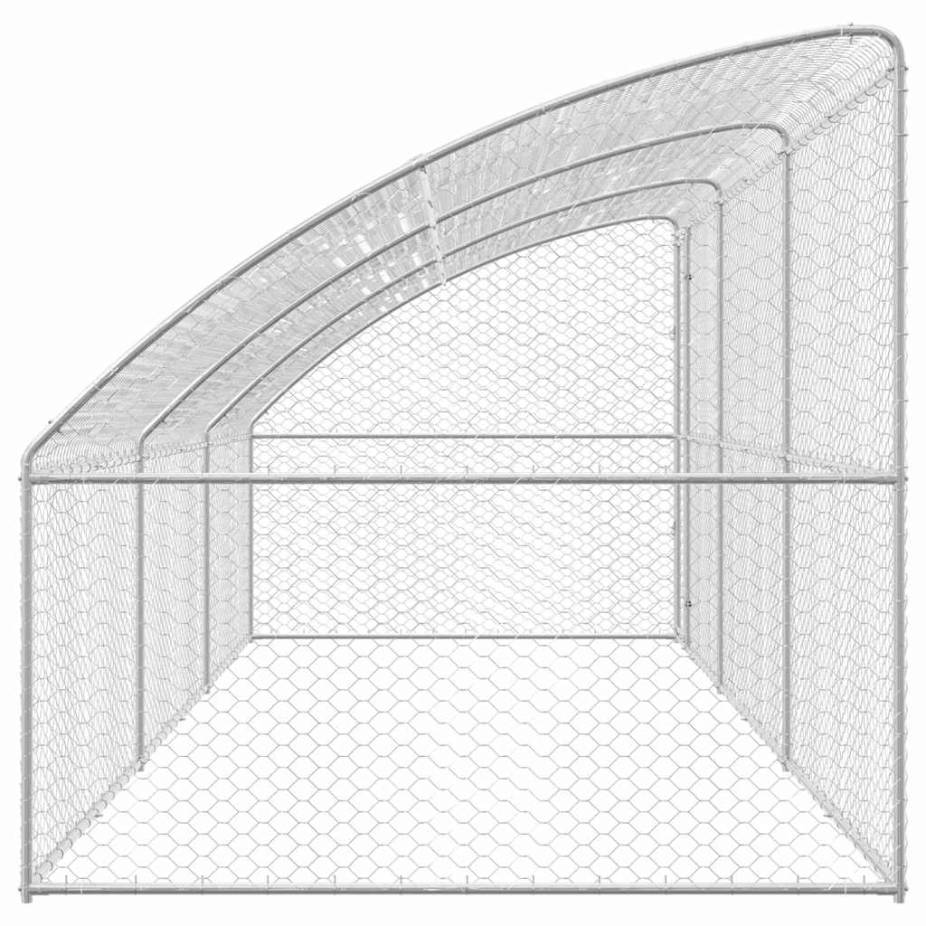 Hundekäfig 2 pcs Silber 4 x 2 x 2 m Verzinkter Stahl