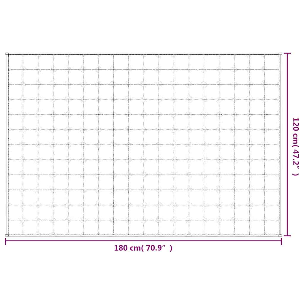 Gewichtsdecke Grau 122x183 cm 5 kg Stoff