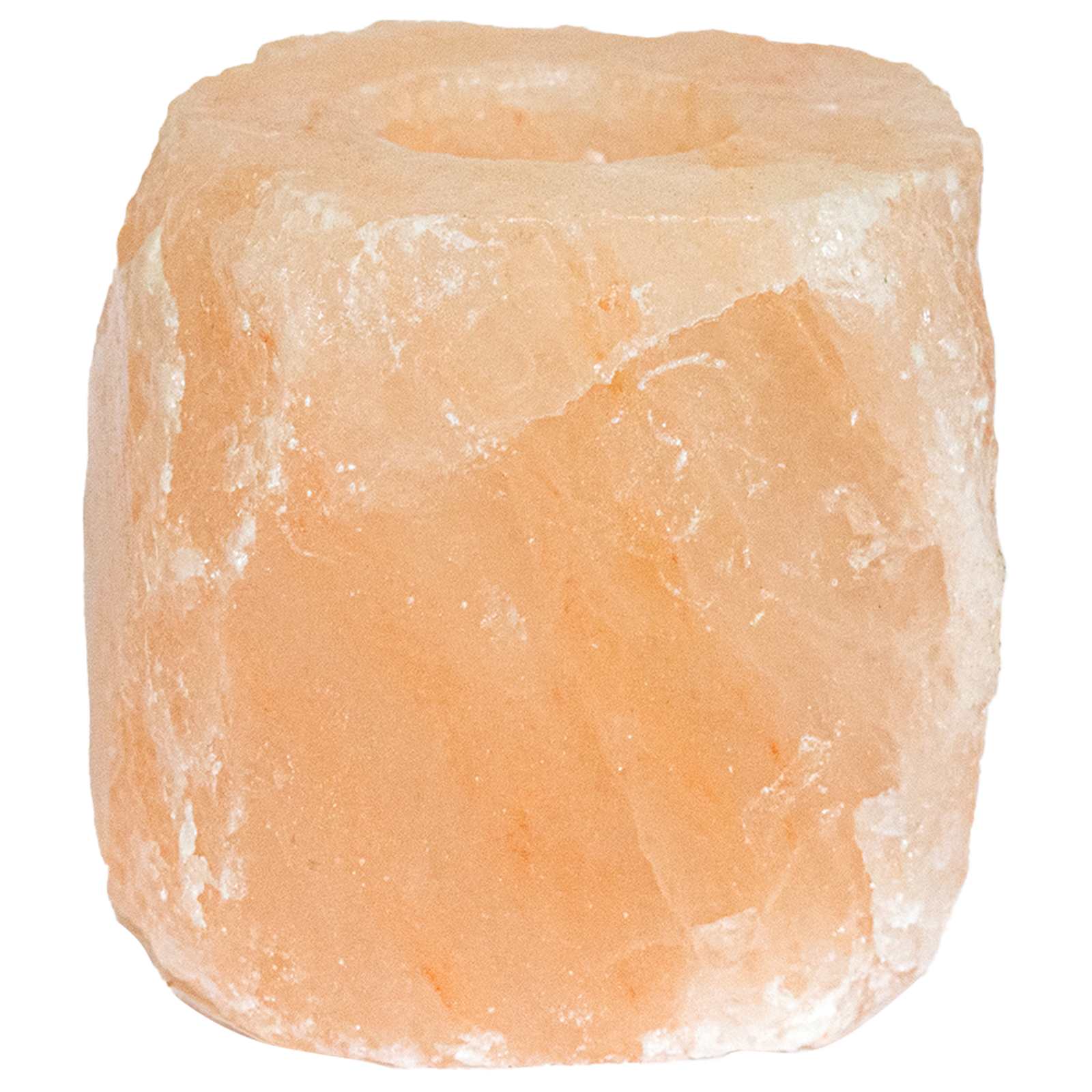 Salzstein Teelichthalter Rosa Steinsalz