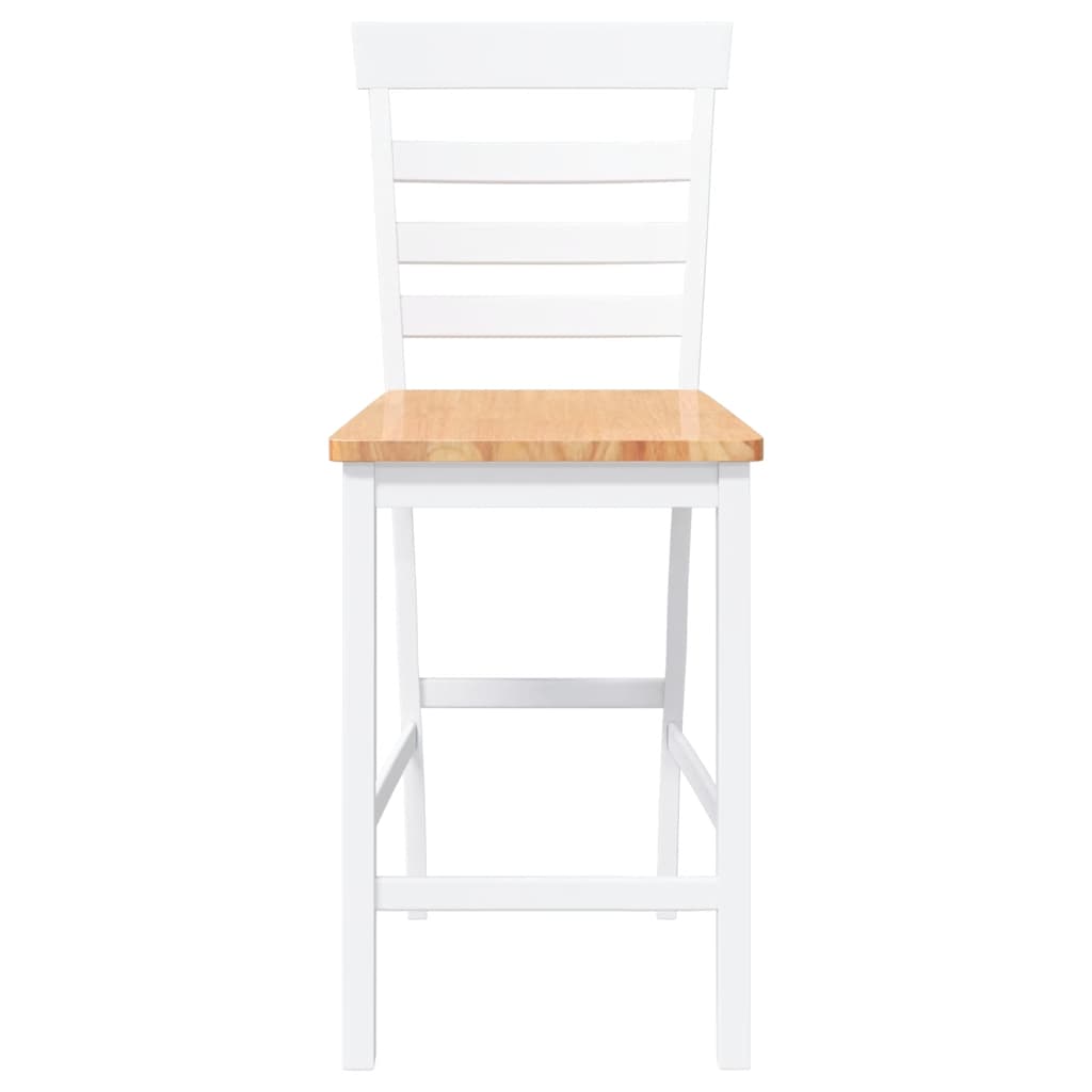 Barhocker 2 Stk. Weiß Stoff