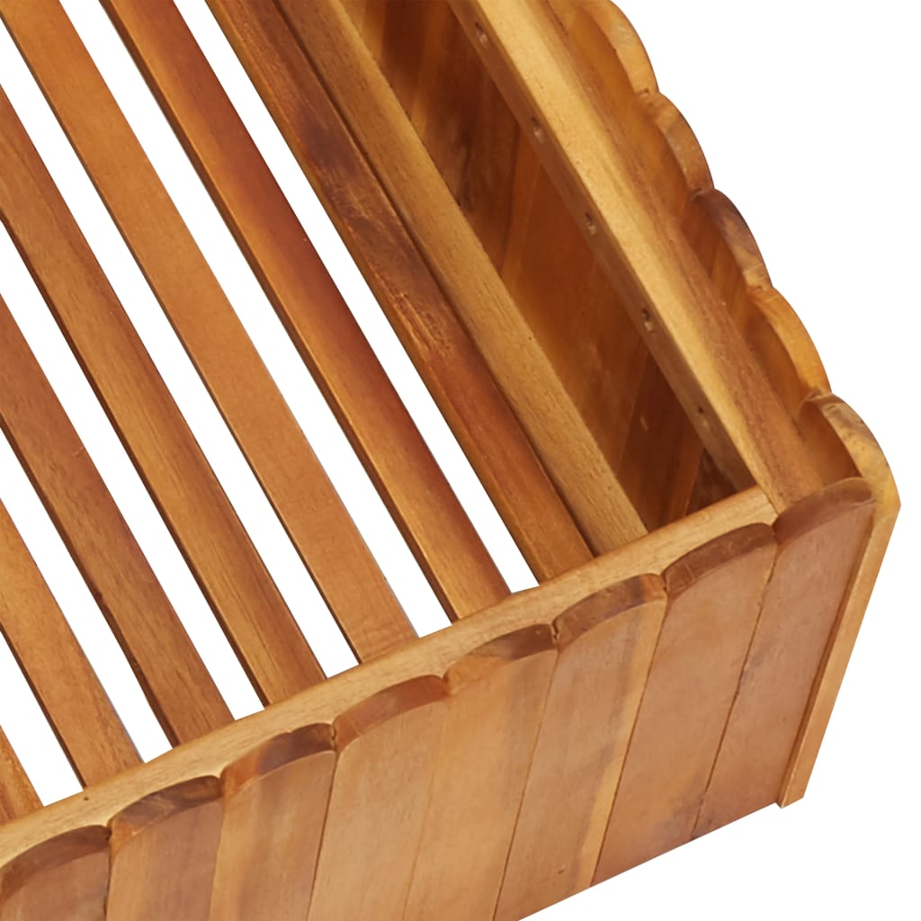 Garten-Hochbeet 50 x 30 x 25 cm Massivholz Akazie