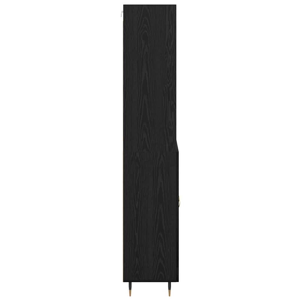 Highboard Betongrau 69,5x34x180 cm Holzwerkstoff