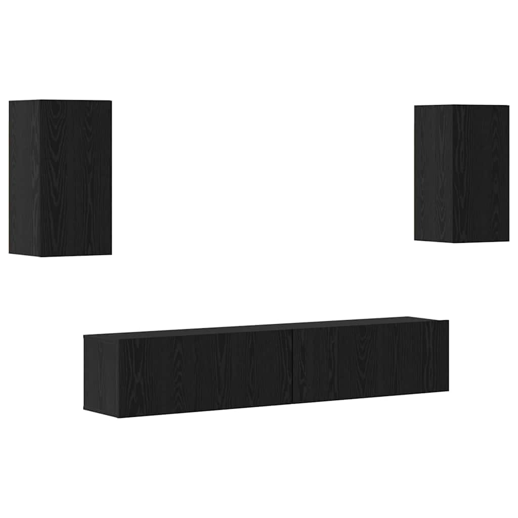 3-tlg. TV-Schrank-Set Weiß Holzwerkstoff