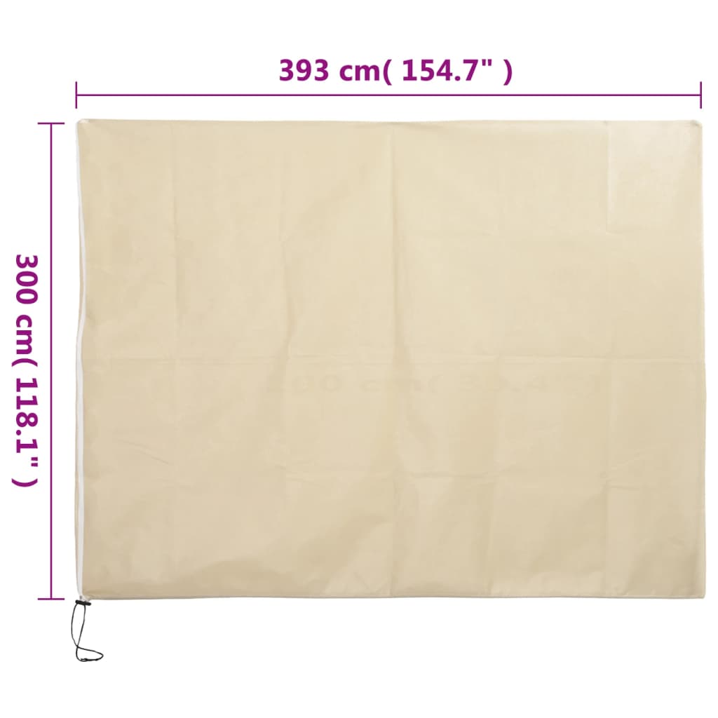 Wintervlies mit Reißverschluss 4 Stk. 70 g/m² 1x1,55 m