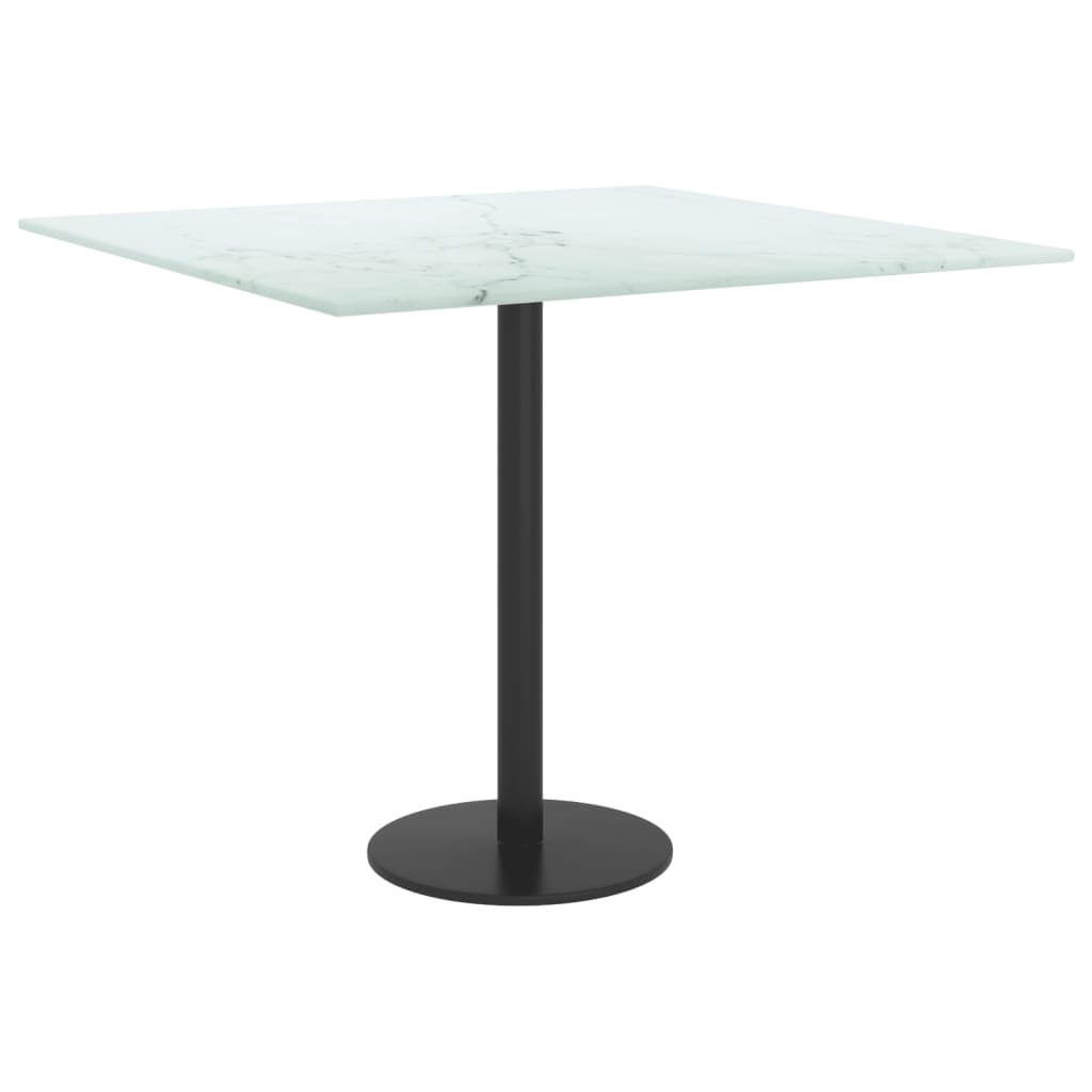 Tischplatte aus gehärtetem Glas quadratisch 700x700 mm