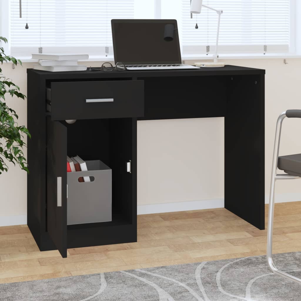 Schreibtisch mit Schublade und Schrank Eiche 100x40x73 cm