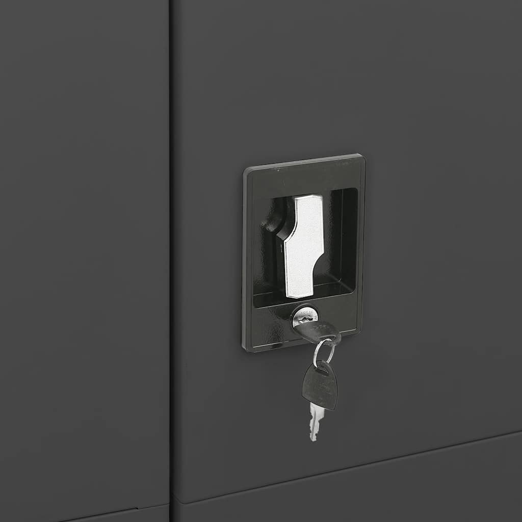 Schließfachschrank Weiß 90x40x180 cm Stahl