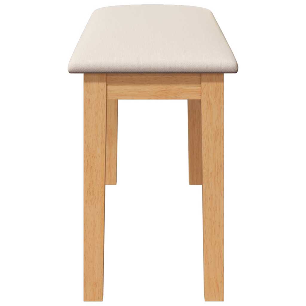 Bank 90 cm Braun Massivholz Gummibaum
