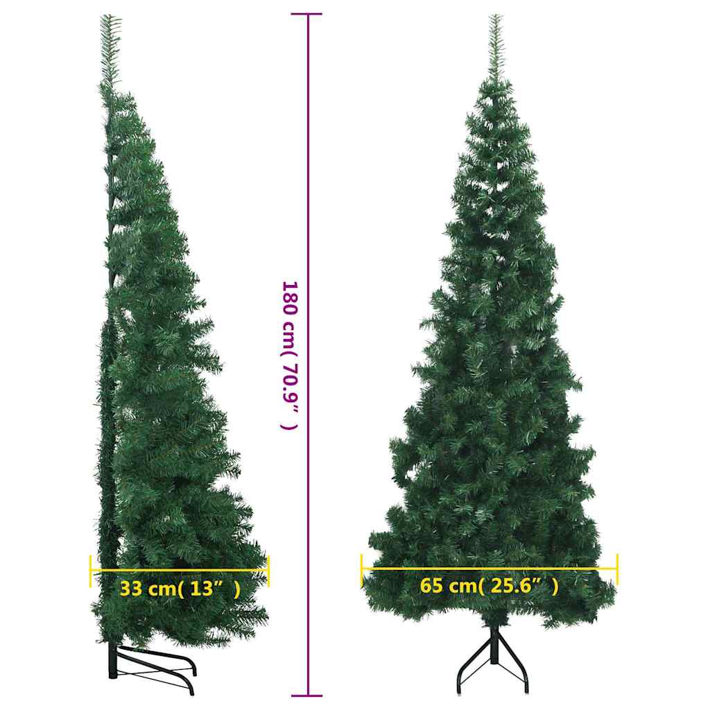 Künstlicher Eck-Weihnachtsbaum Grün 120 cm PVC