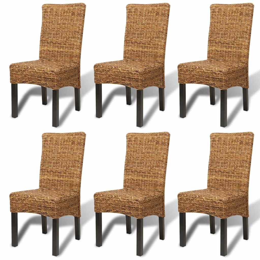 Esszimmerstühle 2 Stk. Abaca und Mango Massivholz