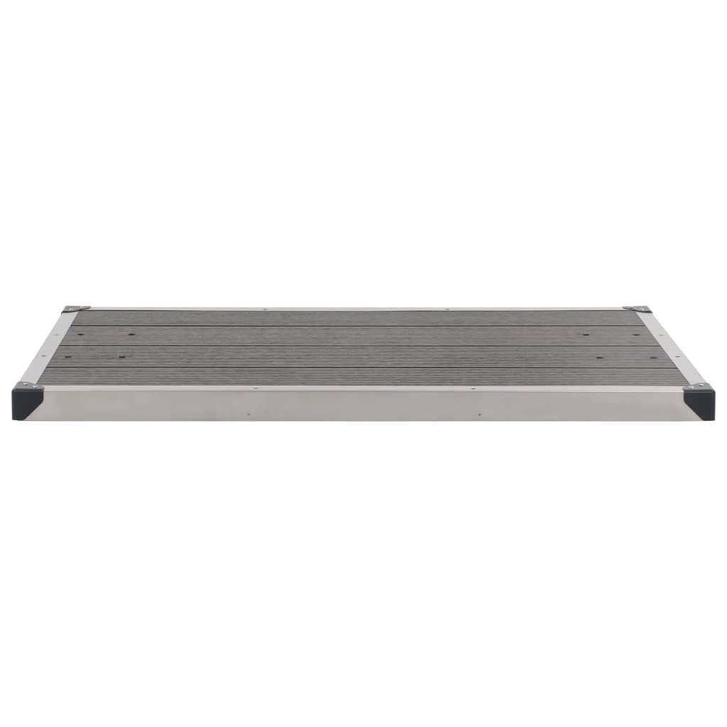 Gartendusche mit Brauner Bodenplatte 225 cm Edelstahl
