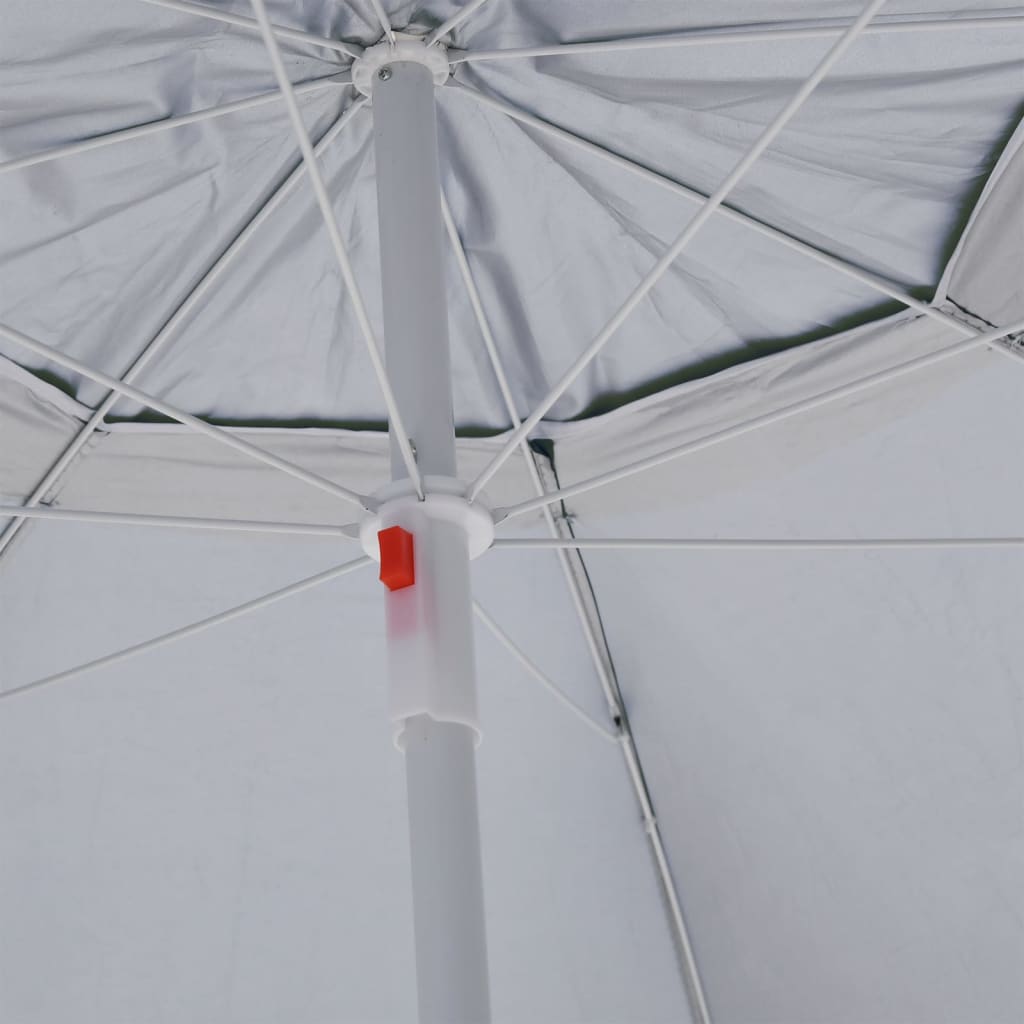Strandschirm mit Seitenteilen Sandfarbe 215 cm