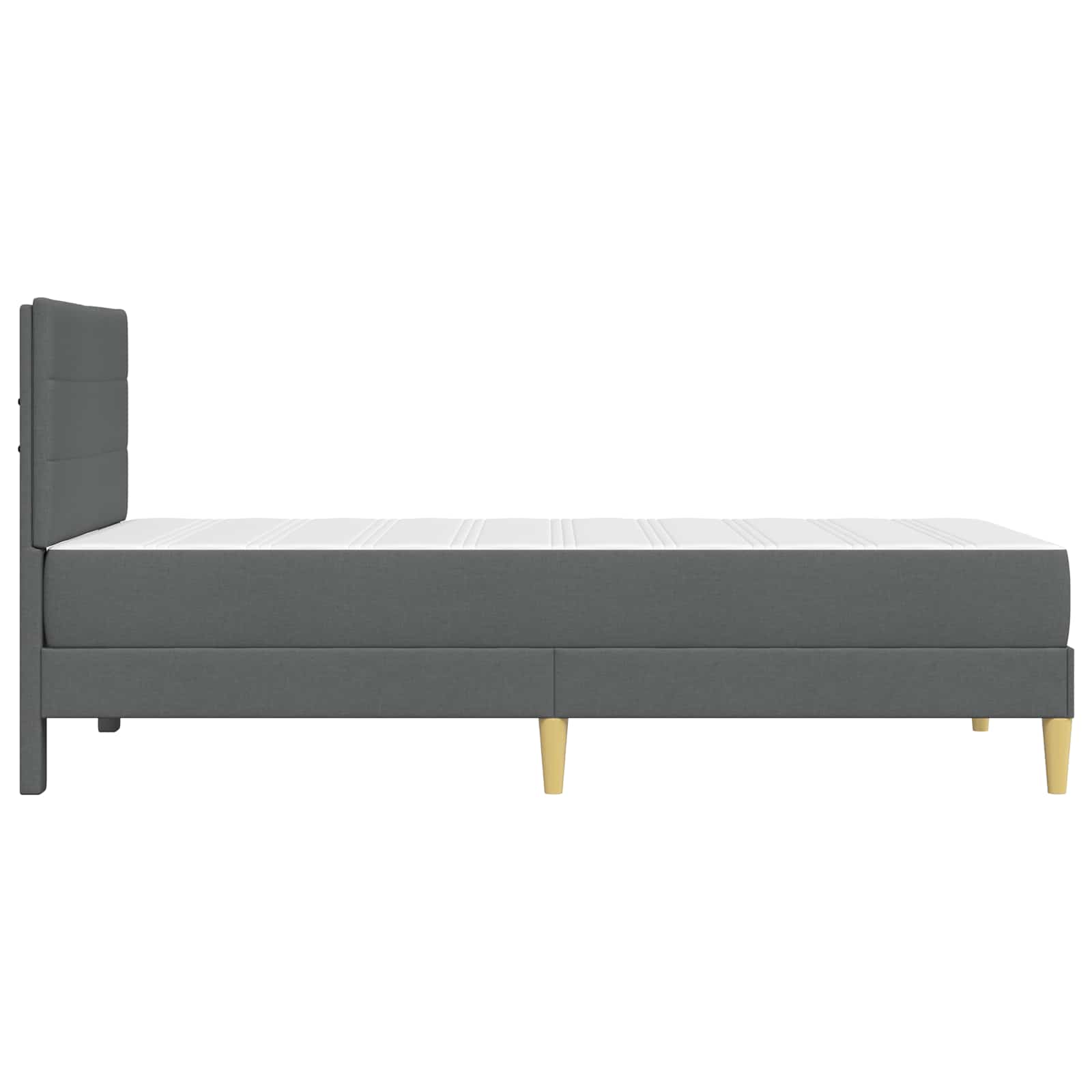 Bettrahmen Hellgrau 80 x 200 cm Polyester