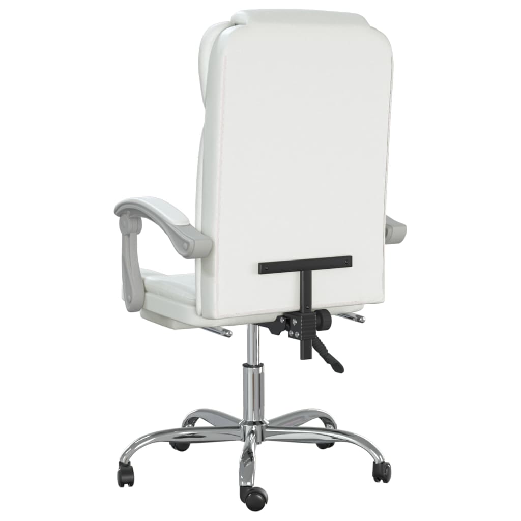 Bürostuhl mit Liegefunktion Schwarz Kunstleder