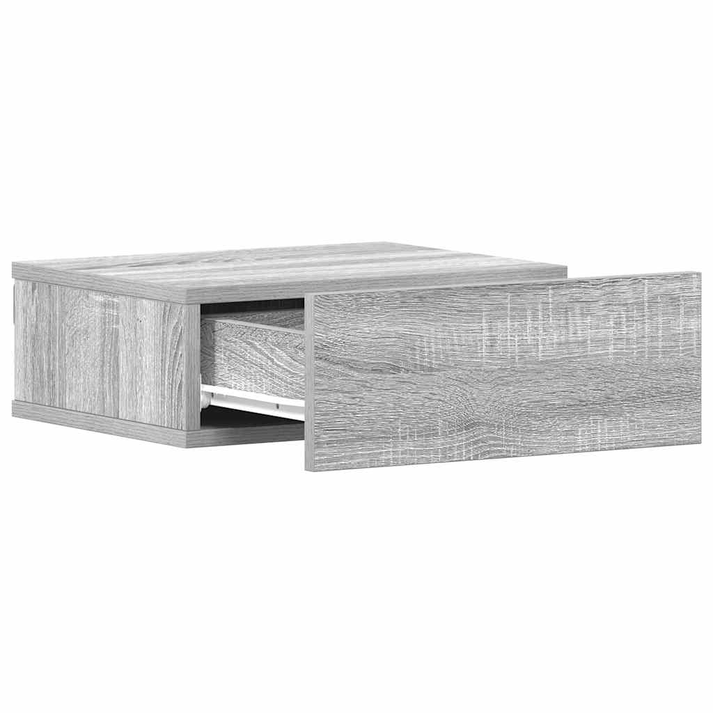 Hängender Nachttisch Weiß 40x30x15 cm Holzwerkstoff