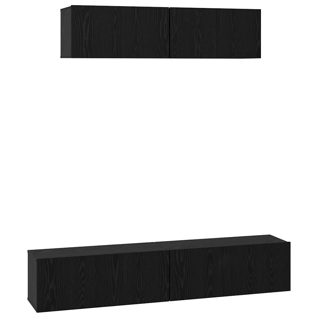 4-tlg. TV-Schrank-Set Weiß Holzwerkstoff