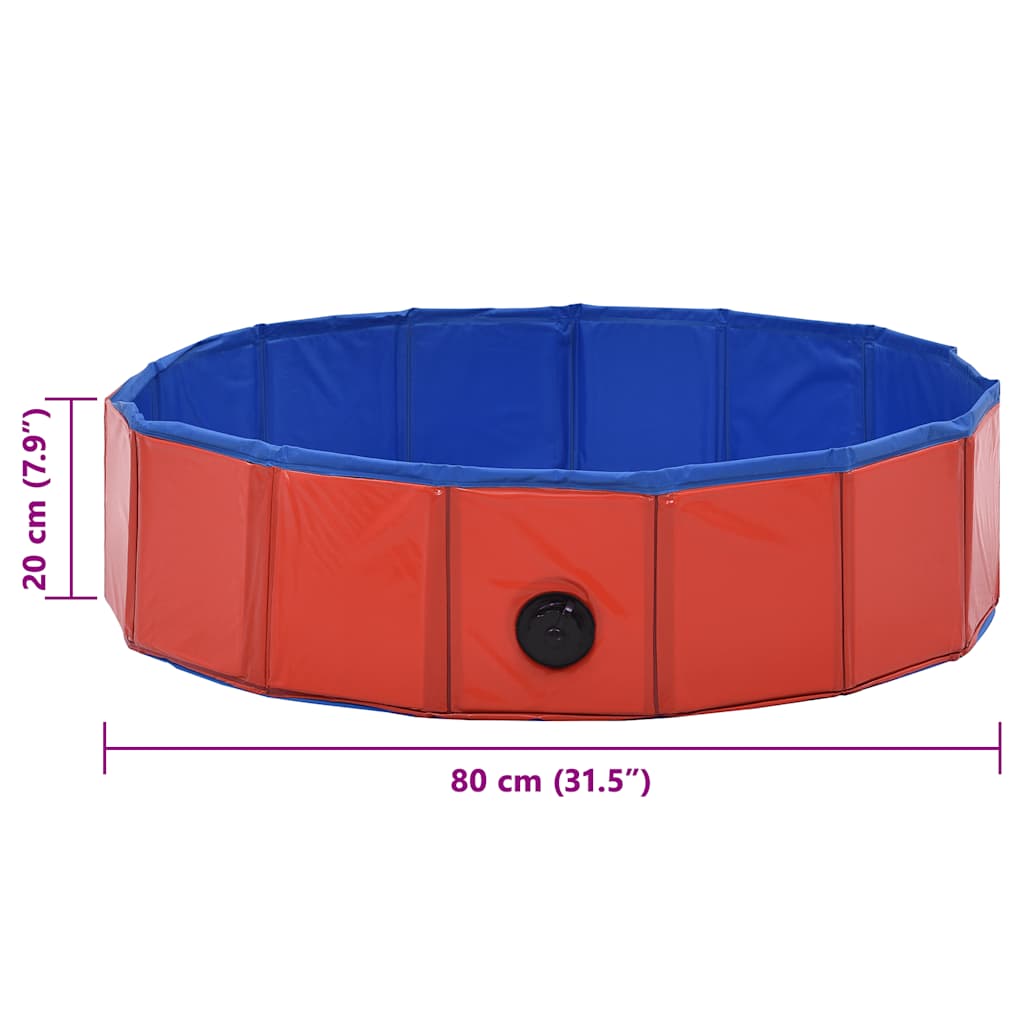 Hundepool Rot Ø200 x 30 cm Dicker PVC