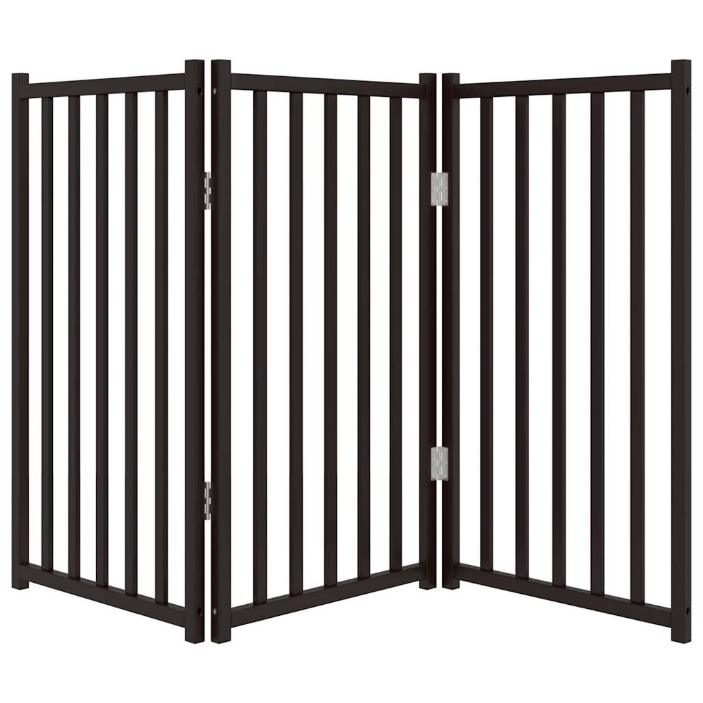 3-tlg. Hundetor Faltbar 150 cm Massivholz Tanne