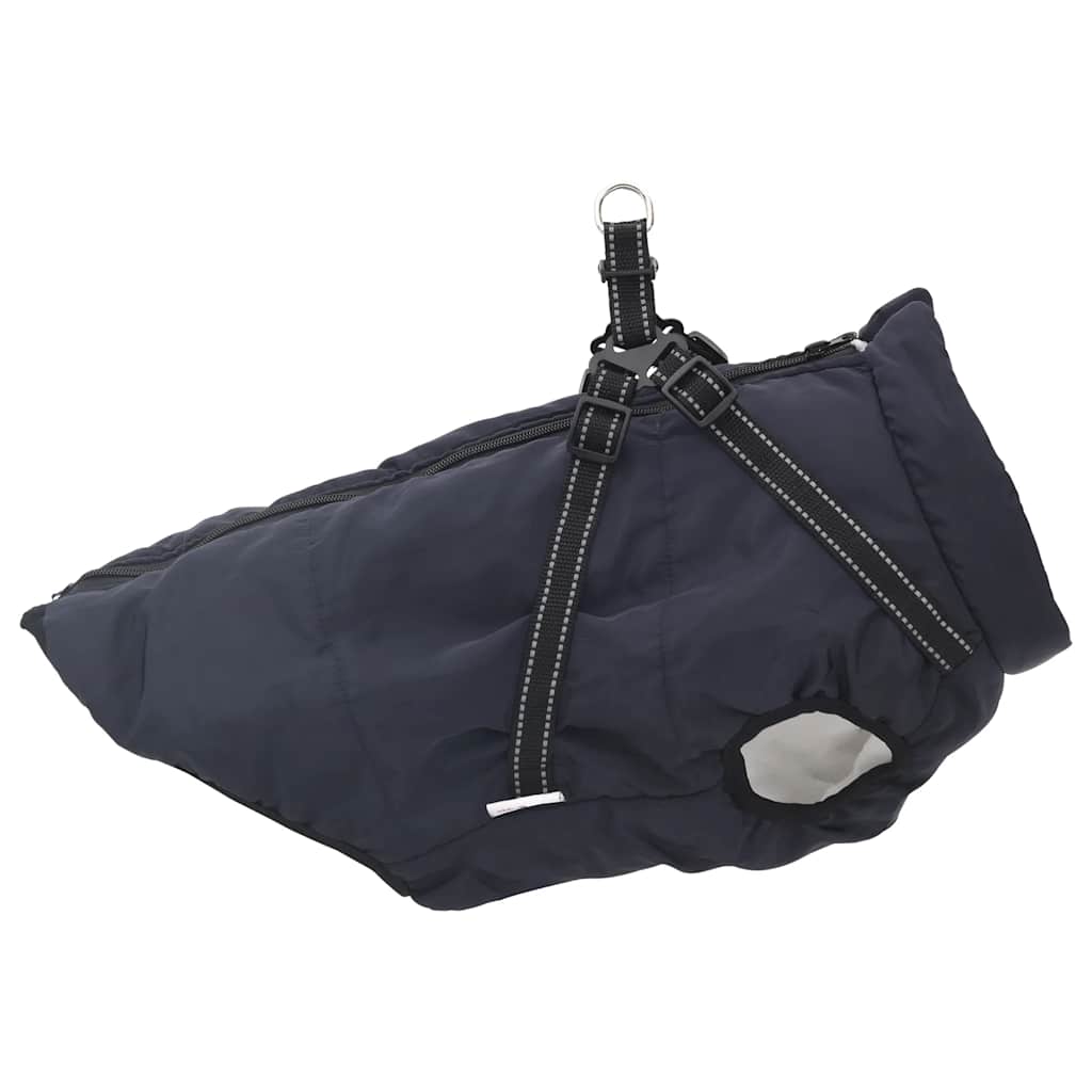 Hundemantel mit Geschirr Wasserdicht Reflektierend Lila L48
