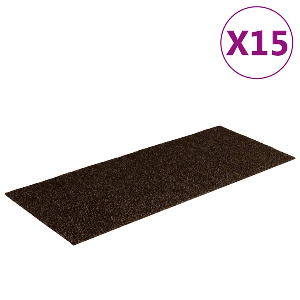 Stufenmatten Selbstklebend 15 Stk. 60x25 cm Hellbraun Rechteckig