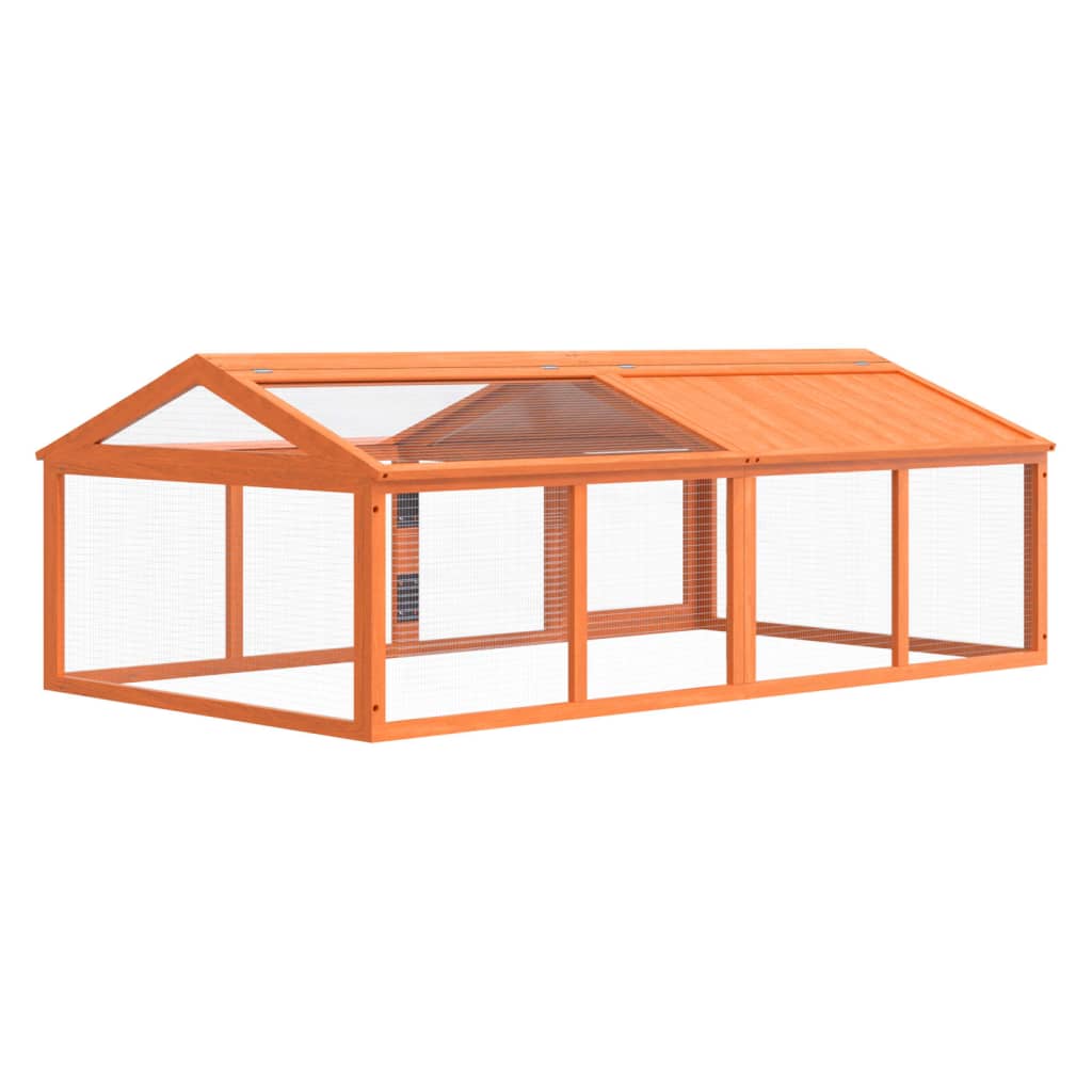Freilaufgehege Mokka 200x112,5x74 cm Massivholz Kiefer