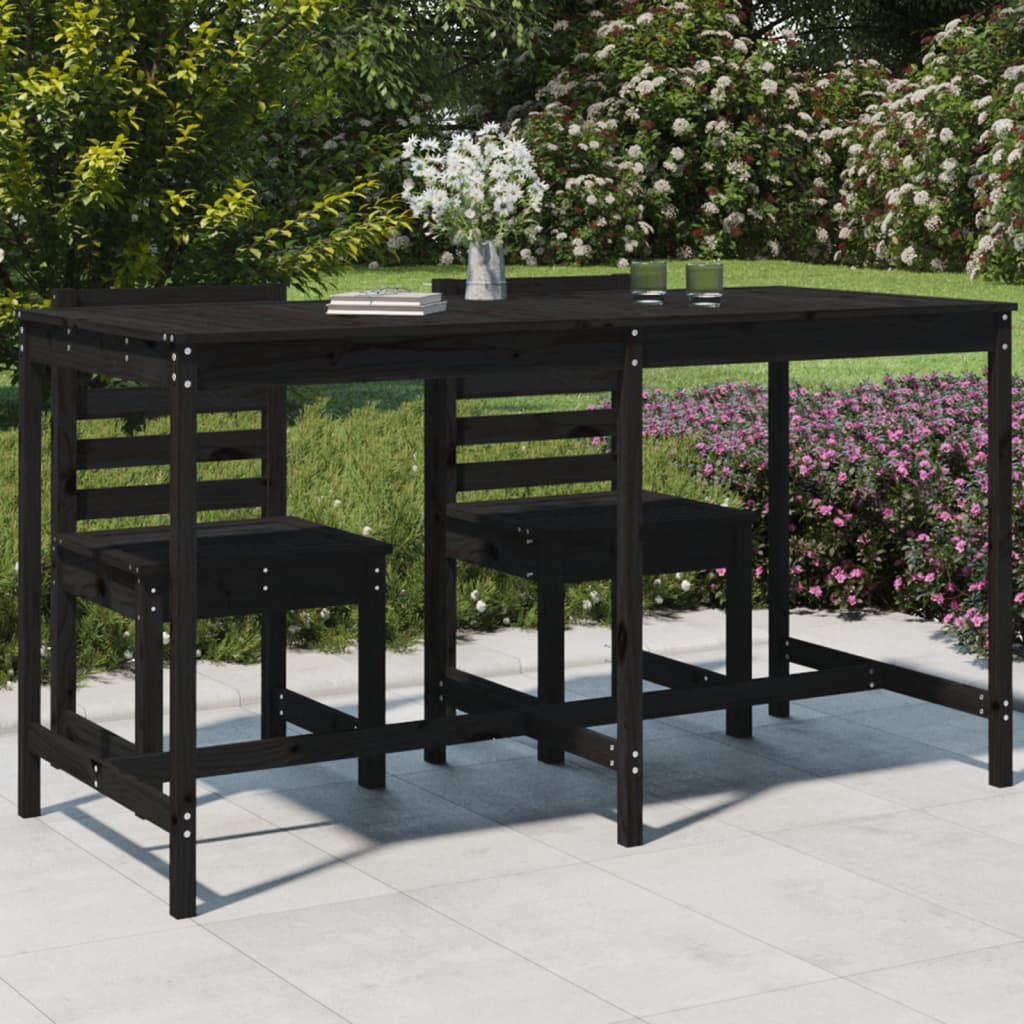 Gartentisch 82,5x82,5x110 cm Massivholz Kiefer