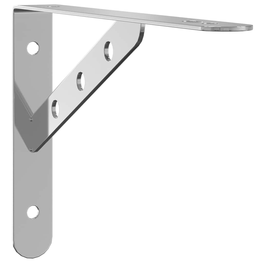 Regalträger 4 Stk. 15x2,5x11,5 cm Silbern Edelstahl