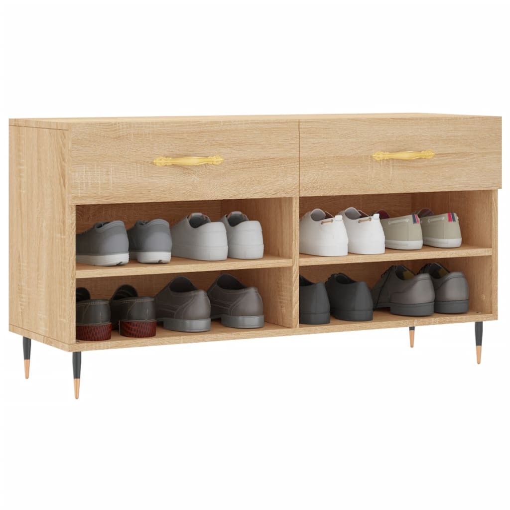 Schuhbank Weiß 102x35x55 cm Holzwerkstoff
