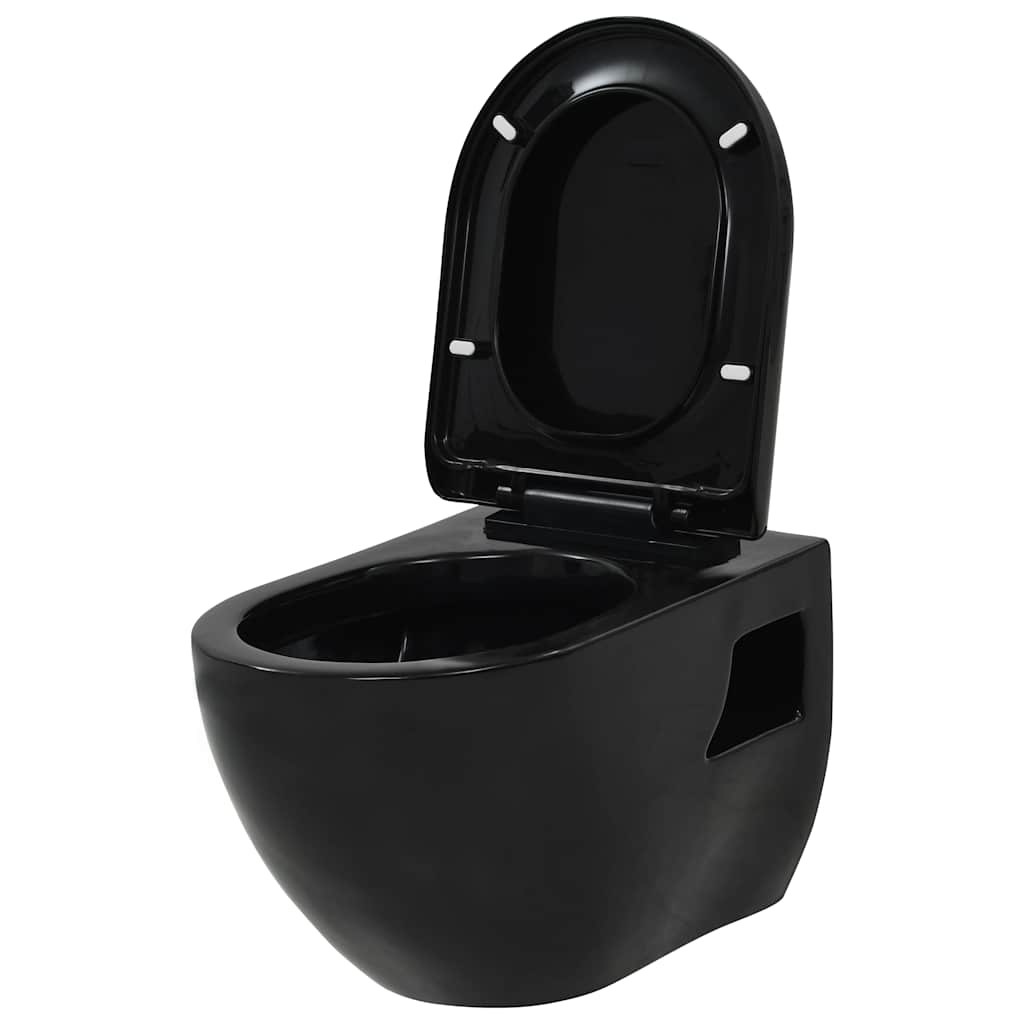 Hänge-Toilette mit Einbau-Spülkasten Keramik Weiß