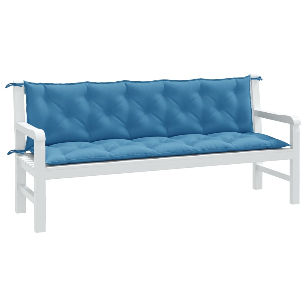 Gartenbank-Auflagen 2 Stk. Melange Anthrazit 100x50x7 cm Stoff