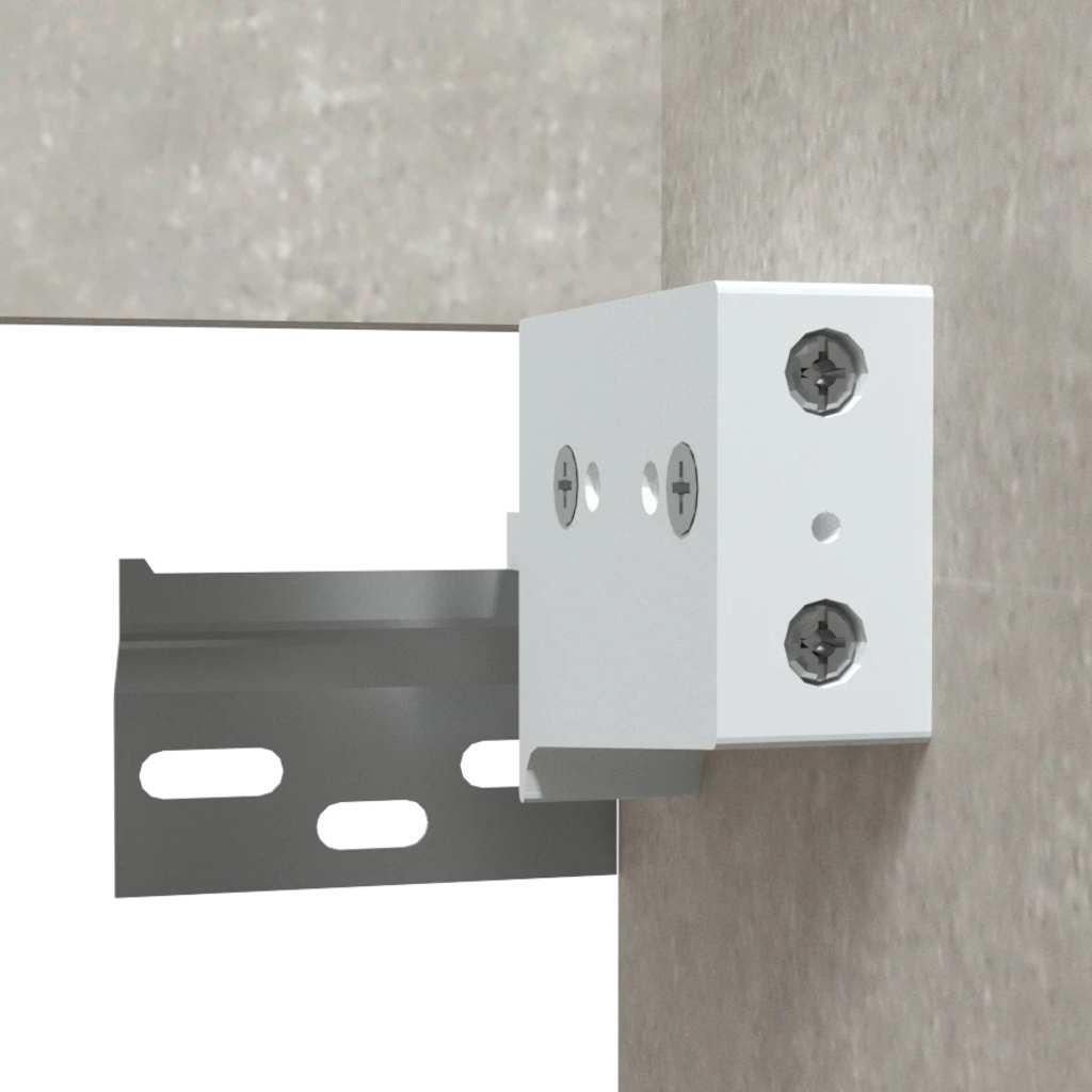 Badschrank mit Spiegel Weiß Holzwerkstoff